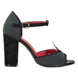 Goodin Sandálias de camurça com estampa de leopardo marrom preto