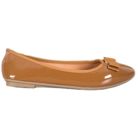 Fama Bailarinas lacadas com laço marrom