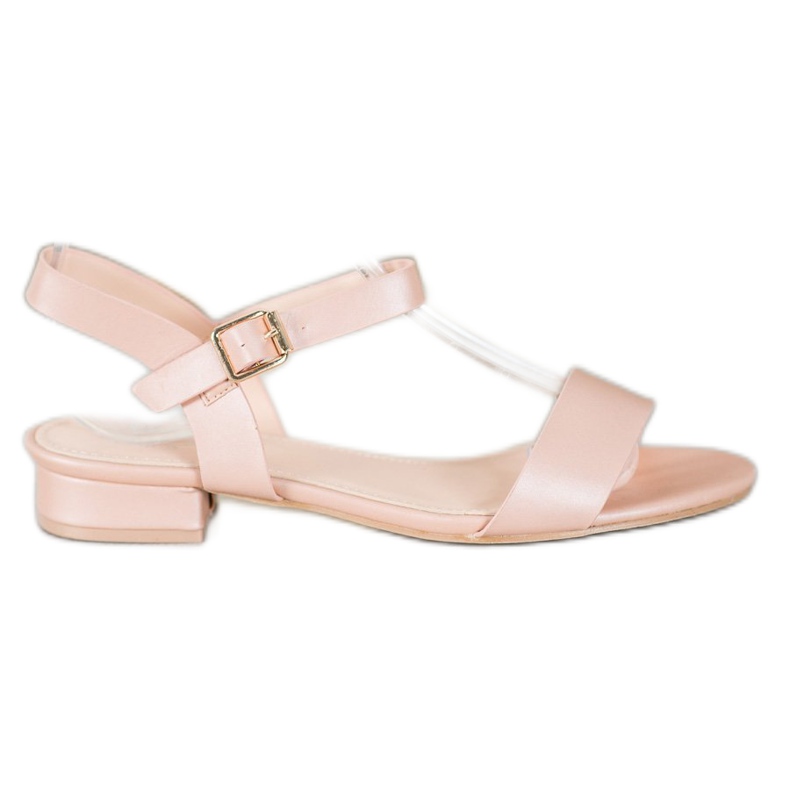 Small Swan Sandálias de salto baixo rosa