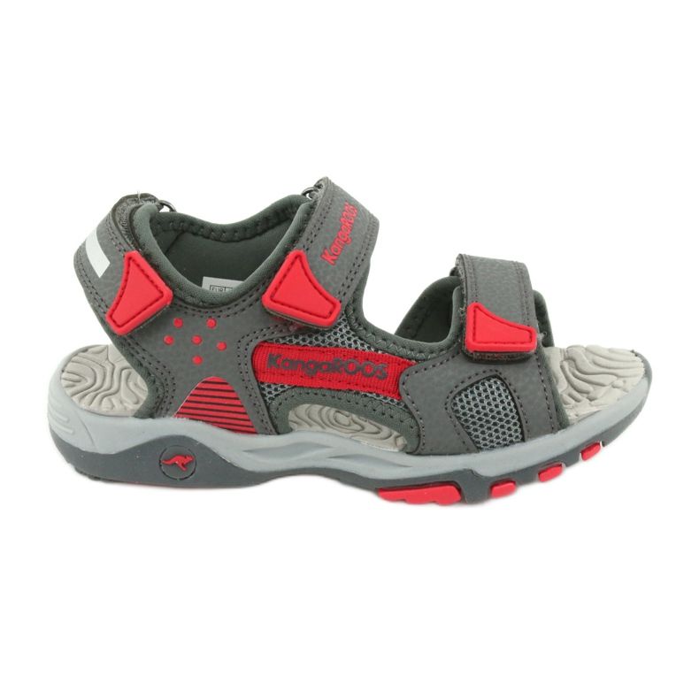 KangaRoos Sandals Boys's Grey-Red Insert 18337 cinza