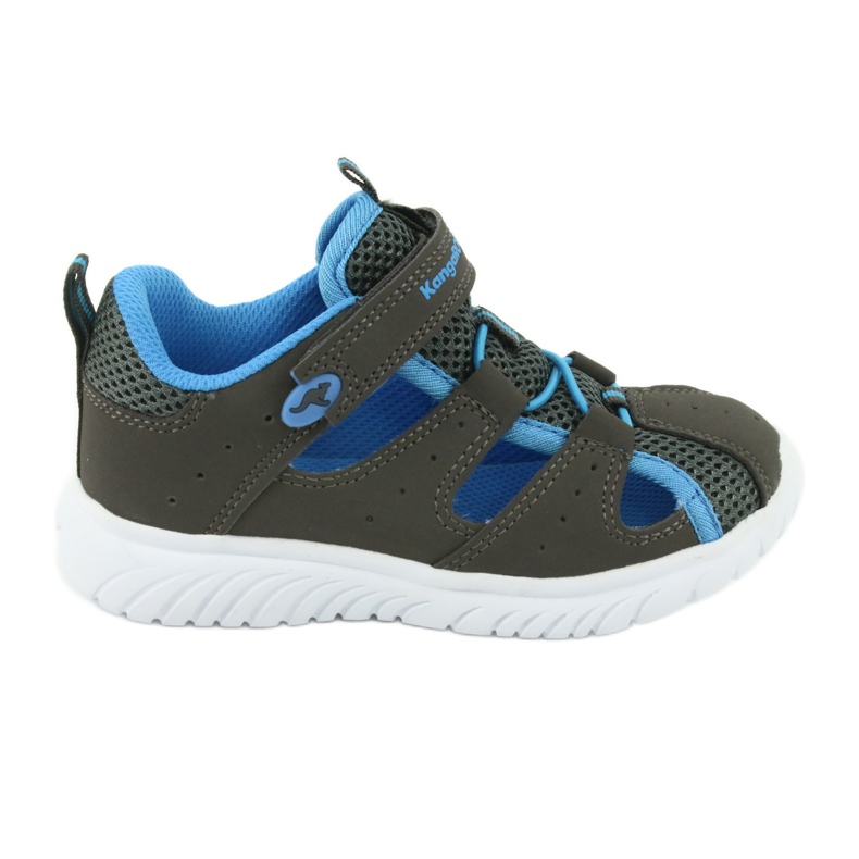 Sandálias com velcro de salto KangaRoos 02058 cinza azul