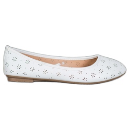 Fama Bailarinas com padrão Openwork branco