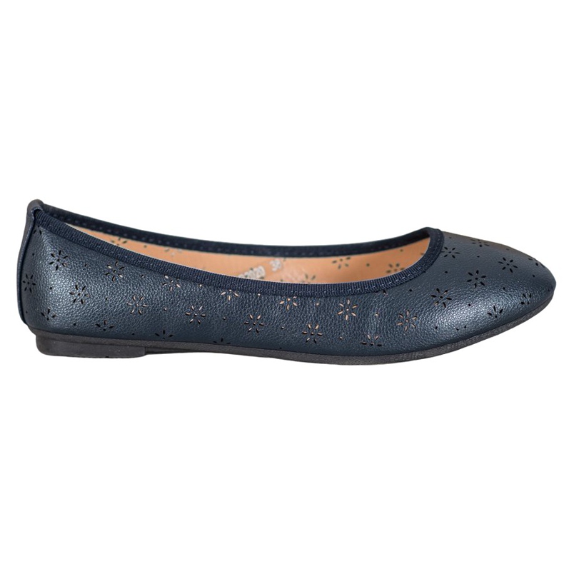 Fama Bailarinas com padrão Openwork azul