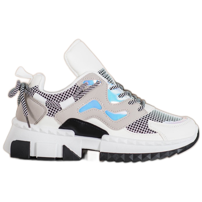 Seastar Tênis elegantes com efeito Holo branco multicolorido Seastar Tênis elegantes com efeito Holo branco multicolorido