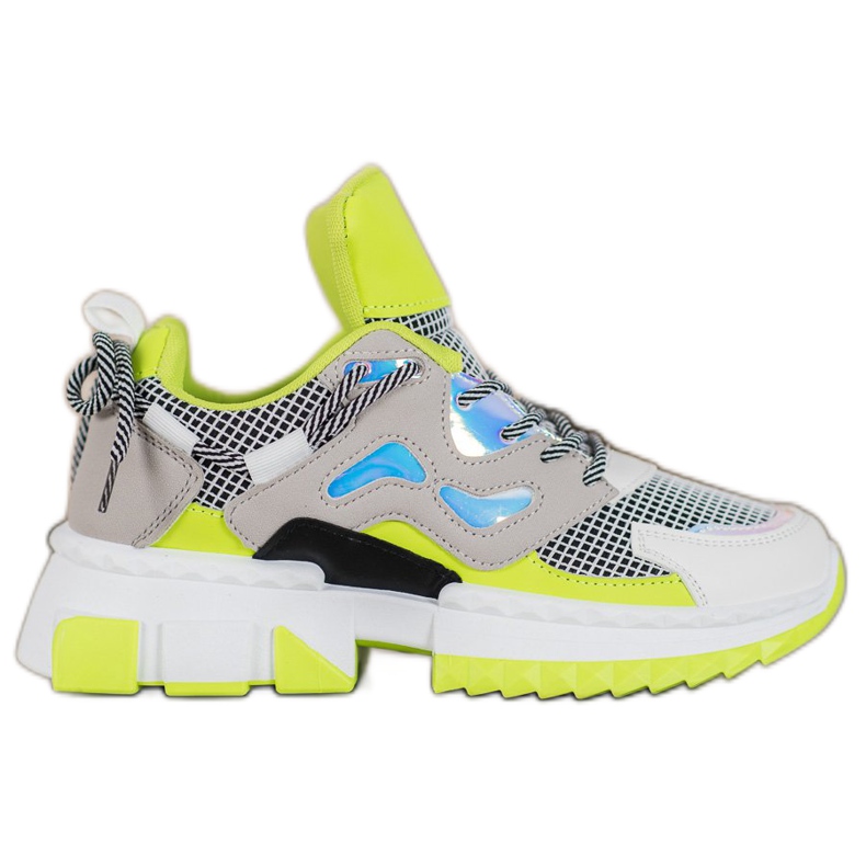 Seastar Tênis elegantes com efeito Holo multicolorido amarelo Seastar Tênis elegantes com efeito Holo multicolorido amarelo