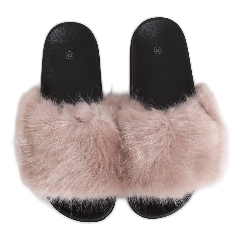 Chinelos bege com pele CK107P Beige