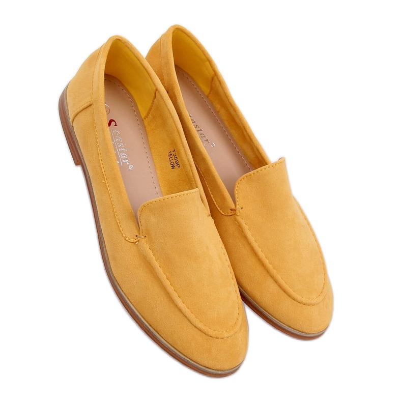 Mocassins de mel feminino T359P amarelo