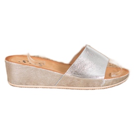 SHELOVET Chinelos elegantes cinza