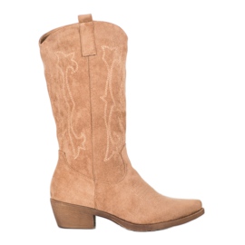 Seastar Cowgirls altas com um padrão marrom