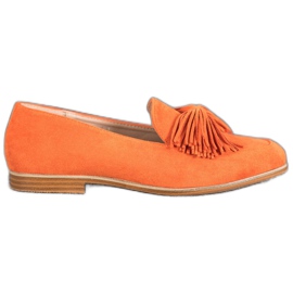 Seastar Calçado de camurça com franjas laranja Seastar Calçado de camurça com franjas laranja