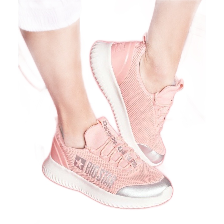 Sapatos esportivos femininos rosa Big Star FF274A413
