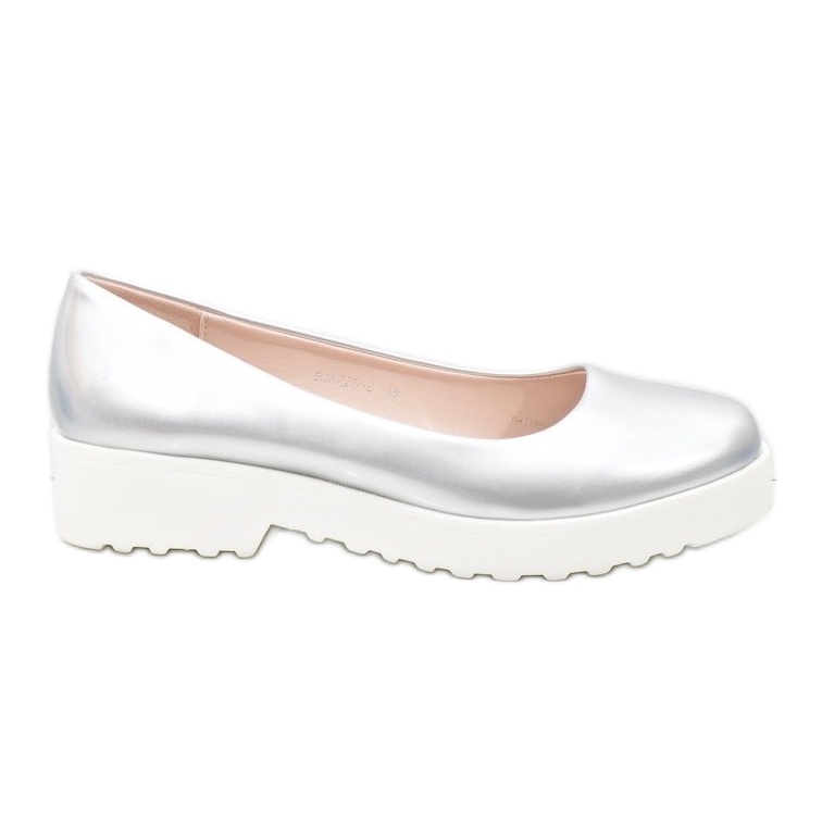 Deslizamento de prata em sapatas de cunha BJ6223-2 cinza