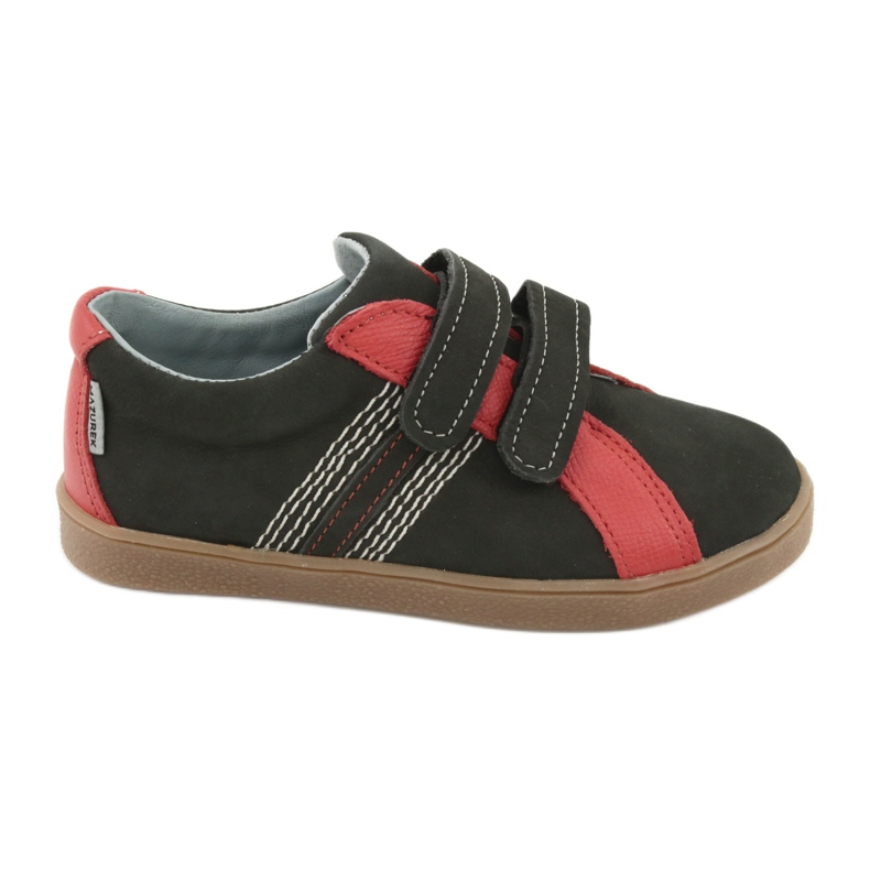 Mazurek 1235 Sapatos para meninos com velcro preto/vermelho Mazurek 1235 Sapatos para meninos com velcro preto/vermelho