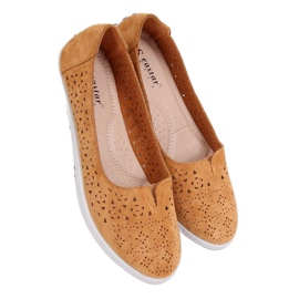 Camel ZA02P Camel aberturas bailarinas castanho