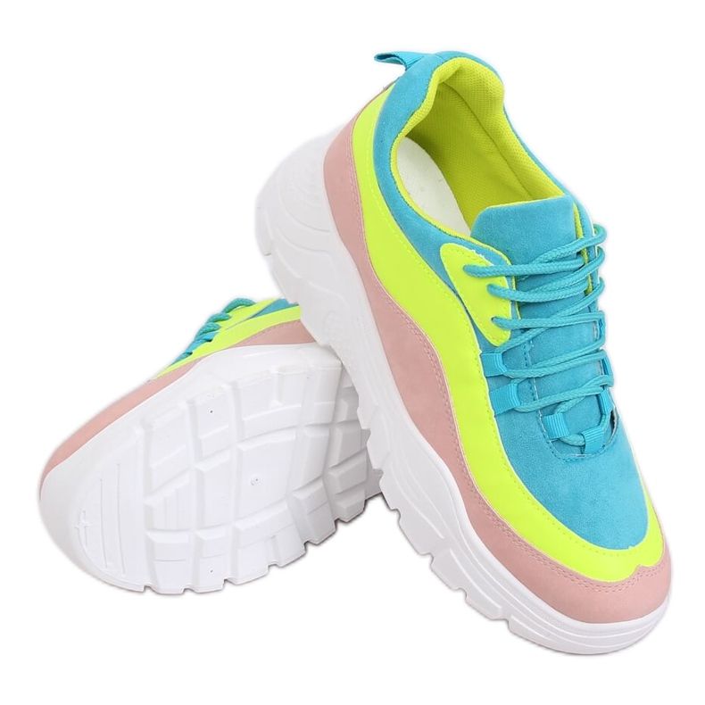 Sapatos esportivos multicoloridos 902-3 rosa