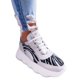 Calçados Esportivos Femininos Lu Boo Sola Grossa Cinza Prove!