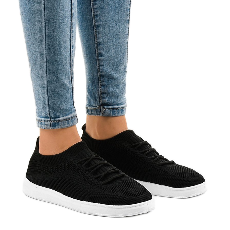 Tênis esportivos femininos negros 2969 preto