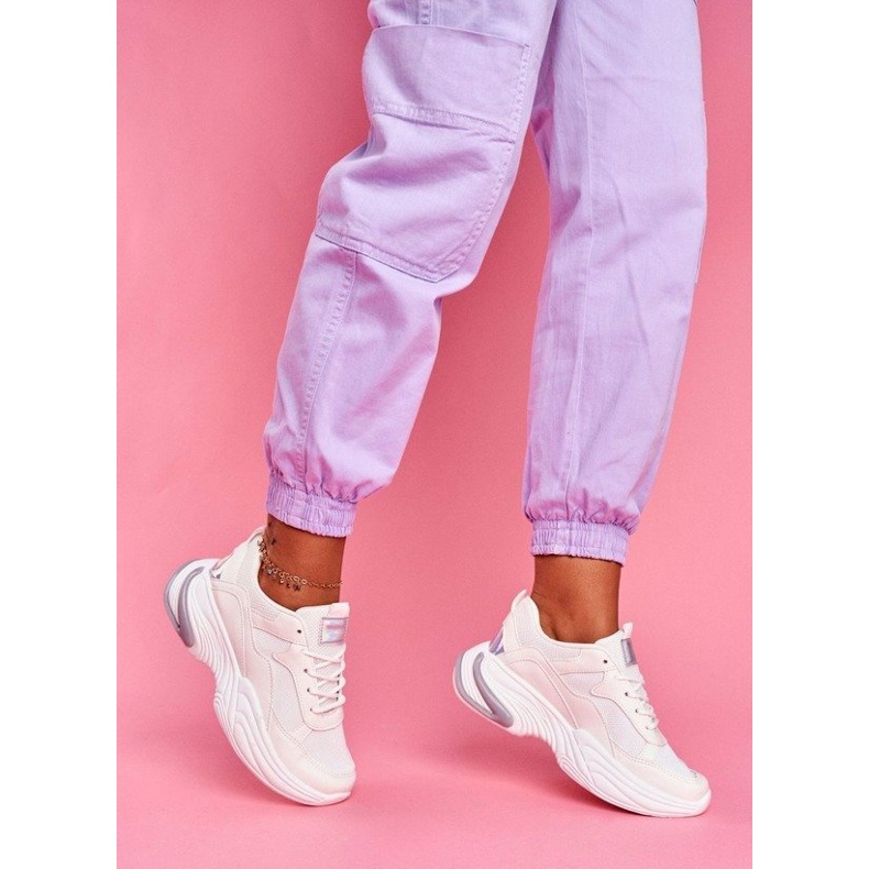 SEA Calçados femininos esportivos brancos BL205 multicolorido