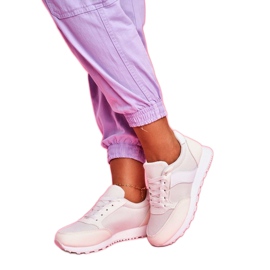 SEA Sapatos esportivos bege BL189 para mulheres branco marrom