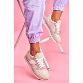 SEA Sapatos esportivos bege BL189 para mulheres