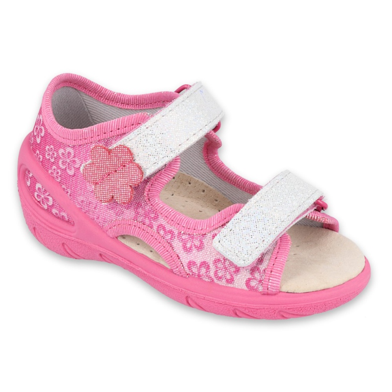 Sapatos infantis Befado pu 065X138 rosa cinza