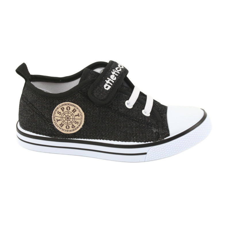 Atletico Tênis com inserção de couro Atlético BSM029 preto