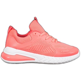 Ideal Shoes Sapatos amarrados com malha laranja Ideal Shoes Sapatos amarrados com malha laranja