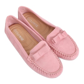 Mocassins de camurça rosa 9F150 rosa