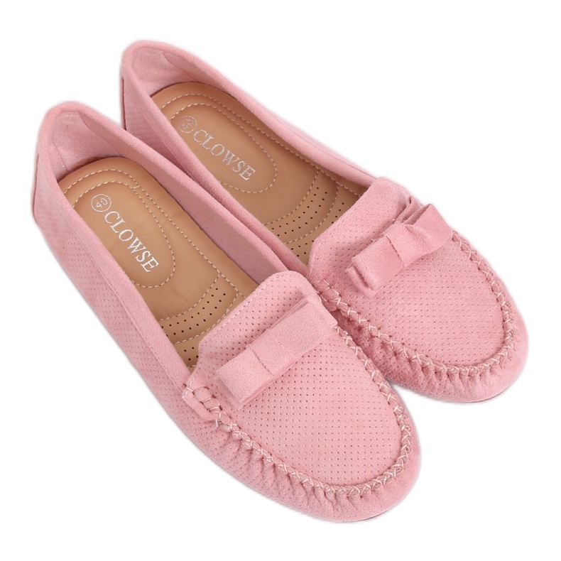 Mocassins de camurça rosa 9F150 rosa