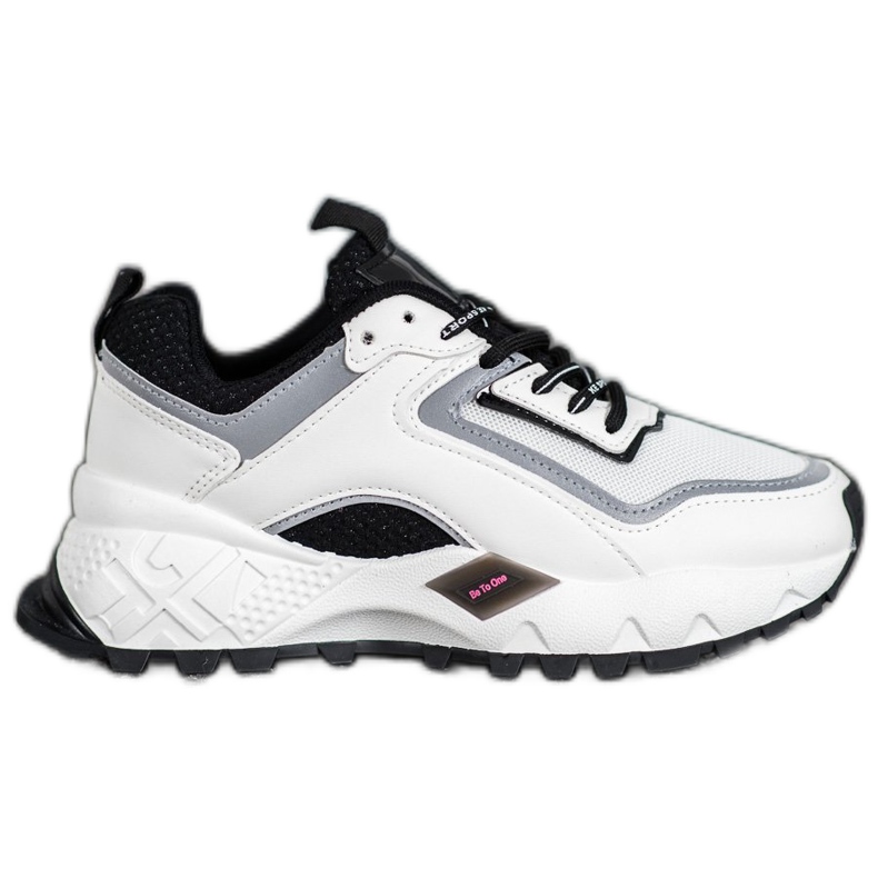 SHELOVET Tênis Com Sola Preta branco preto