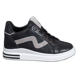 SHELOVET Calçados esportivos com cunha oculta preto