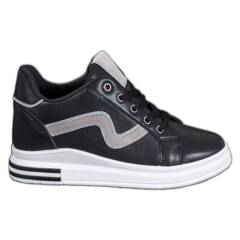 SHELOVET Calçados esportivos com cunha oculta preto