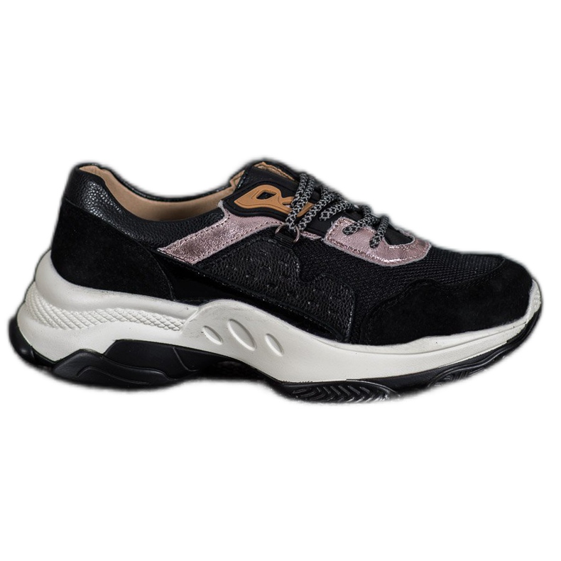 Goodin Tênis Confortáveis ​​De Couro preto