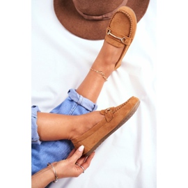 BUGO Mocassins de camurça marrom feminino 99-01A