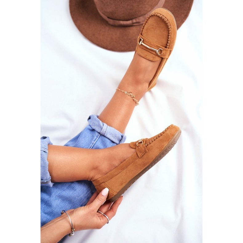 BUGO Mocassins de camurça marrom feminino 99-01A castanho