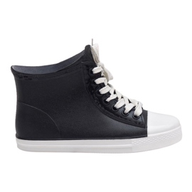 Tênis galocha preta com cordões SD527-1 preto