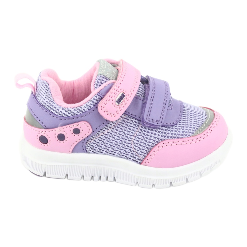 American Club ES23 dois tênis esportivos de velcro tolet rosa