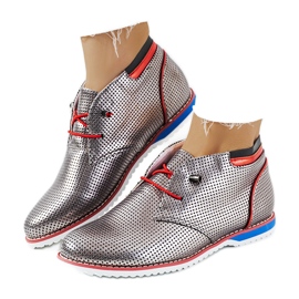 BM Sapatos de jazz prateados clássicos JFL654-2 prata