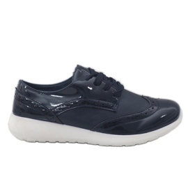 Sapatos esportivos femininos azul marinho YD-7 azul-marinho