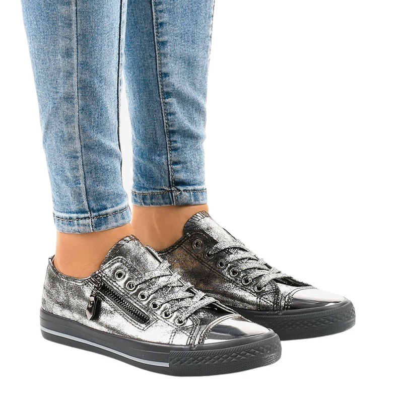 Tênis cinza brilhante TL-64