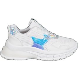 SHELOVET Tênis Com Malha branco