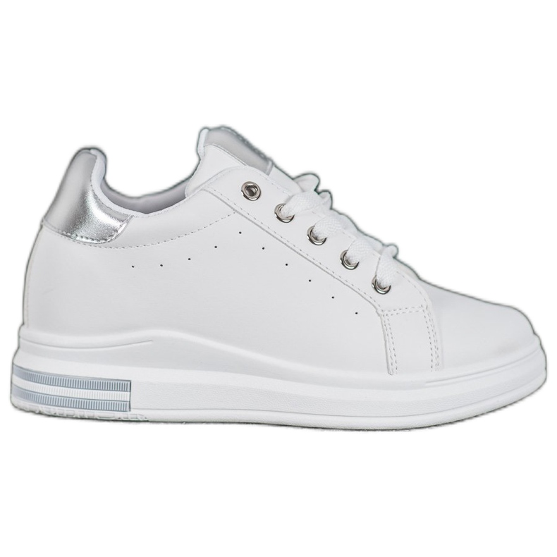 SHELOVET Tênis com cunha oculta branco