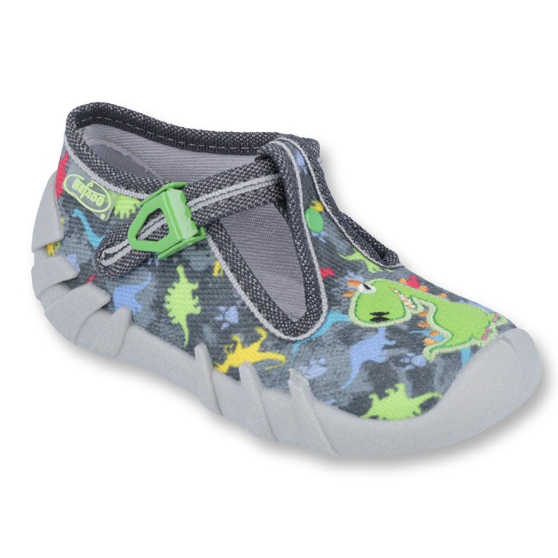 Calçados infantis Befado 110P370 cinza multicolorido verde