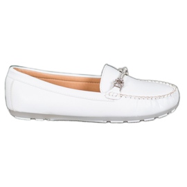 Fama Mocassins Com Zircônia Cúbica branco