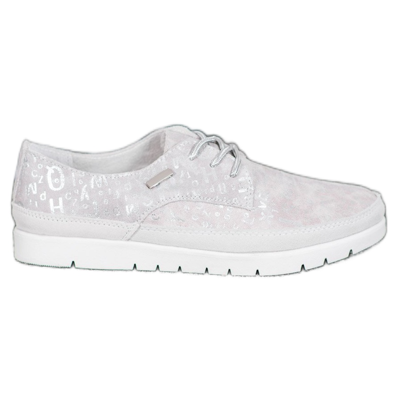 Filippo Brogues de couro na plataforma cinza