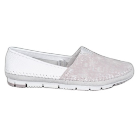 Filippo Sapatos de couro slip-on rosa cinza Filippo Sapatos de couro slip-on rosa cinza