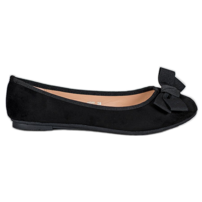 Clowse Bailarinas elegantes com um arco preto Clowse Bailarinas elegantes com um arco preto