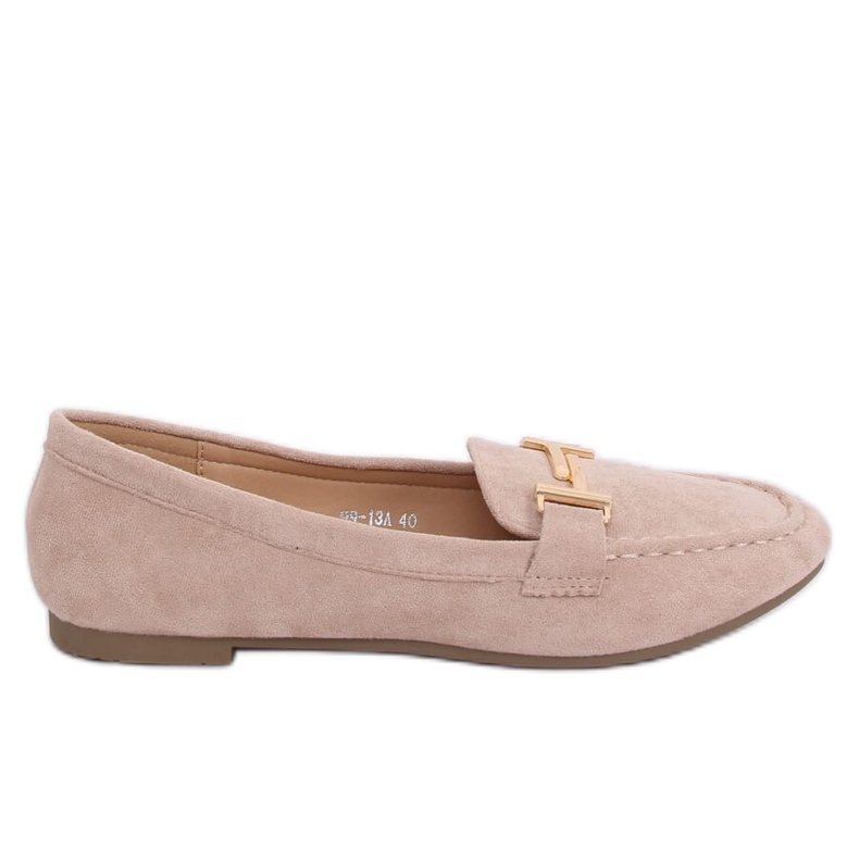 Mocassins bege feminino 99-13A Beige castanho amarelo