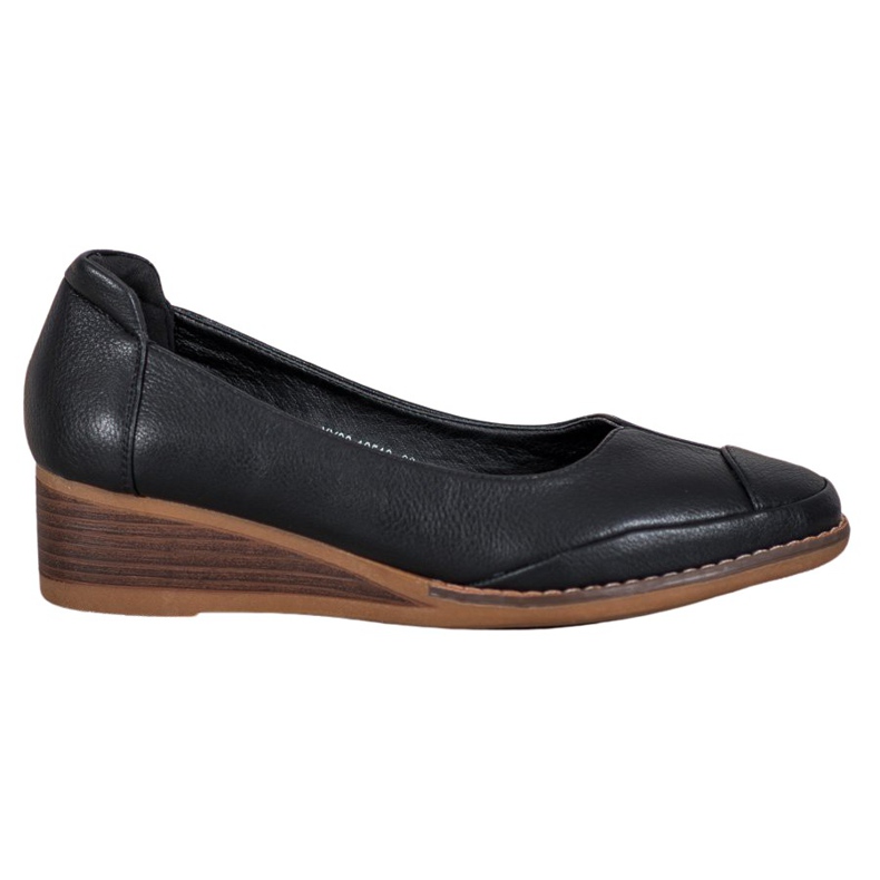 Vinceza Bombas casuais de cunha preto