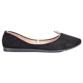 Bailarinas pretas com enfeite de VINCEZA preto Bailarinas pretas com enfeite de VINCEZA preto